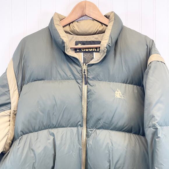 Rocky Mens 2XL Down Puffer‎ Convertible Jacket Vest Olive Green Tan Winter FLAW - Picture 3 of 14